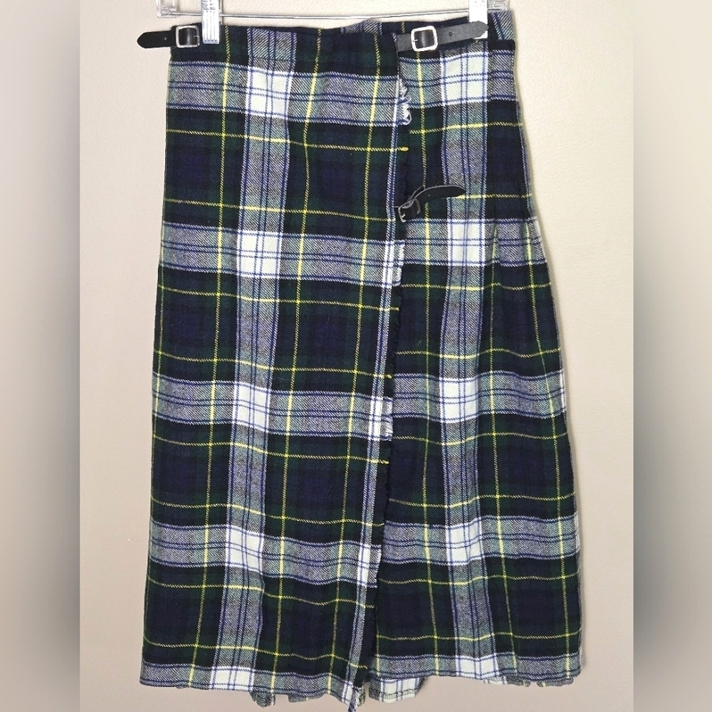 Vintage English Sports Shop‎ Wool Tartan Kilt Heritagecore Academia, Size 10
